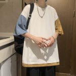 Fashion brand solid color T-shirt men's short-sleeved summer new loose couple trendy half-sleeved T-shirt Japanese men's tops